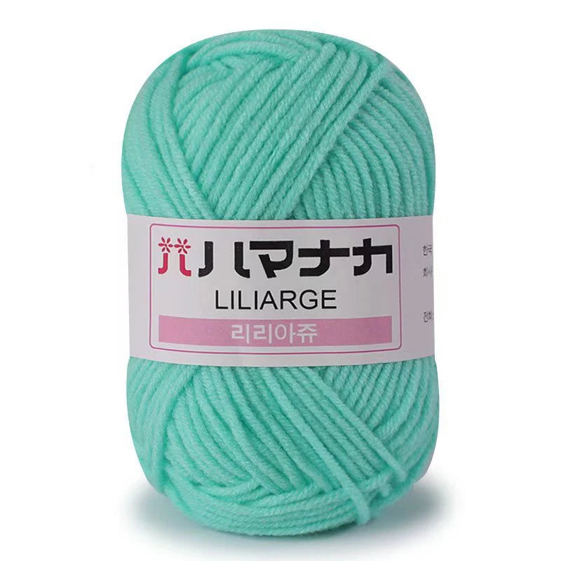 Soft Milk Cotton Knitting Yarn 25g Anti-Pilling High Quality 4ply Crochet Yarn for Scarf Sweater Hat and Doll Craft