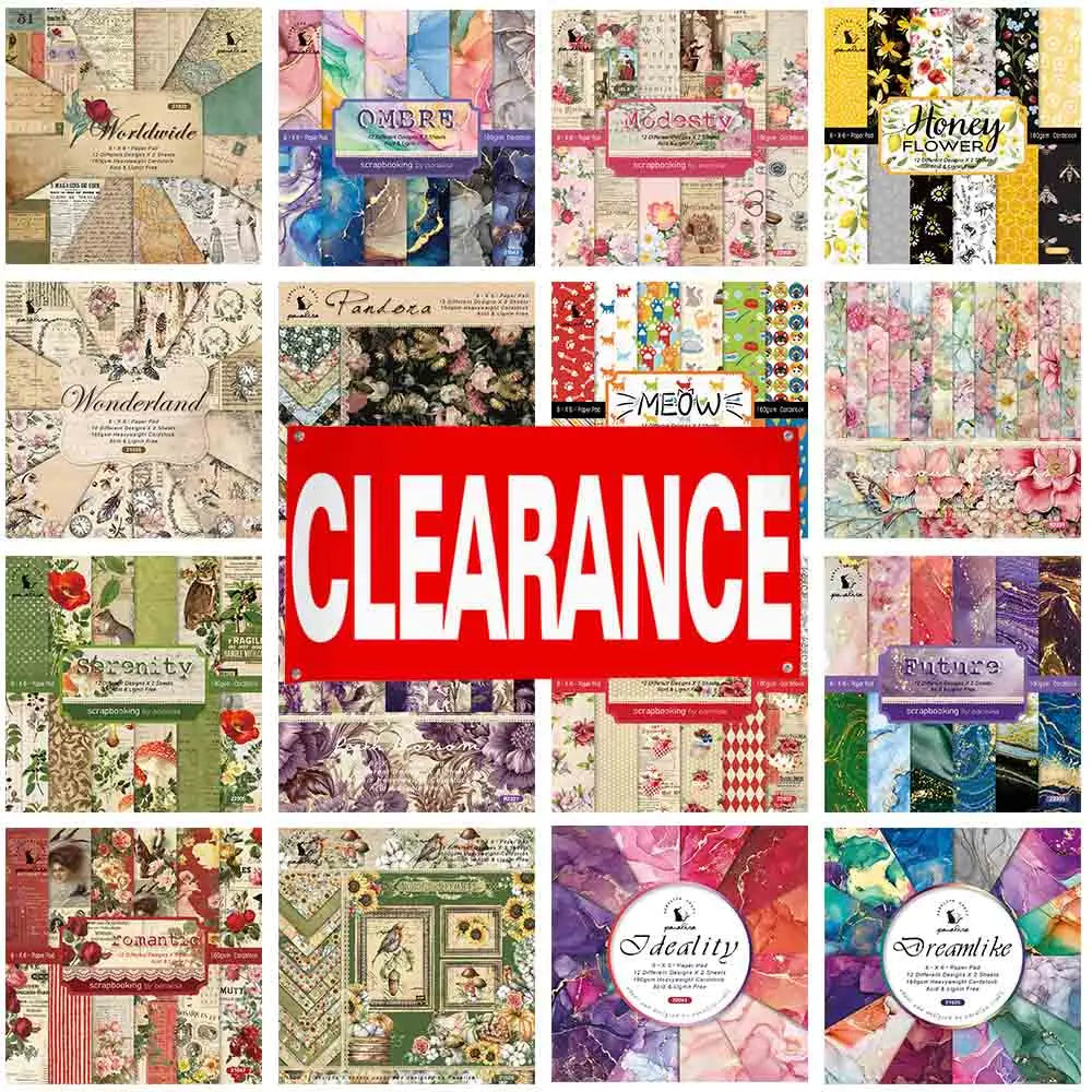 12 Sheet Scrapbooking Paper 15x15cm, Christmas Journal Planner Paper Pad Cardstock Backgrounds Card for DIY Art Craft Decoration