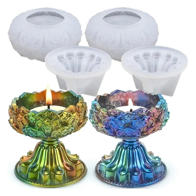 Elegant DIY Candle Holder Silicone Molds - Craft Custom, Durable Decor for Weddings, Parties
