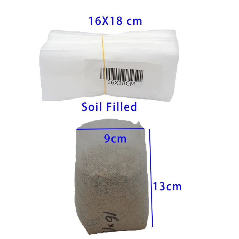 Biodegradable Nonwoven Fabric Nursery Plant Grow Bags Seedling Growing Planter Planting Pots Garden Eco-Friendly Ventilate Bag