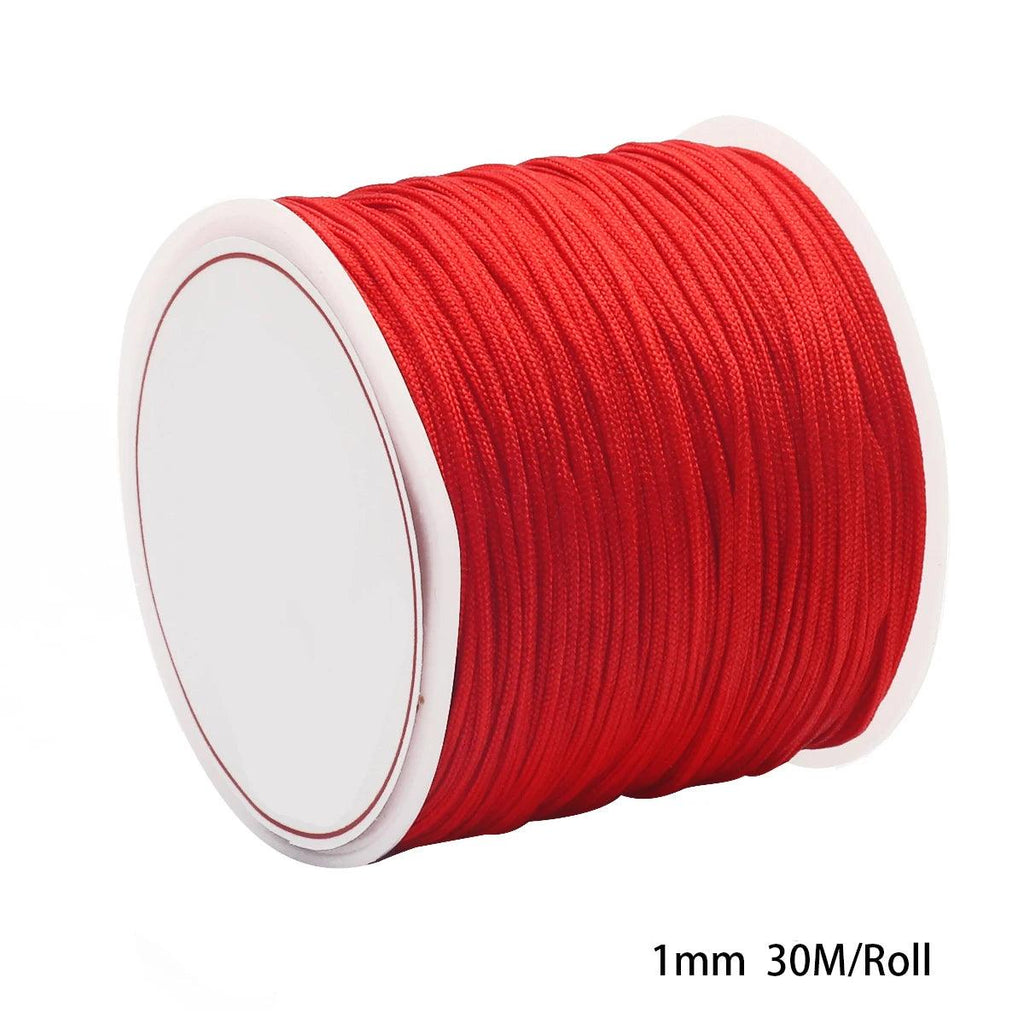 Red Nylon Cord Beading Thread Chinese Knot Macrame Cord Bracelet Braided Rope String For Jewelry Making DIY Craft Tassel Necklac