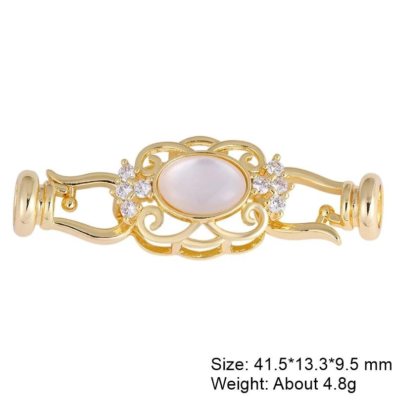 Juya 18K Gold Silver Plated Fasteners Accessories Creative Closure Lock Clasps For DIY Needlework Beads Pearls Jewelry Making