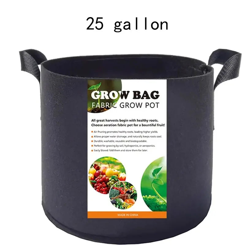 Felt Planting Bag with Handle, Thickened, Non-woven, Vegetable, Flower, Plant, Mushroom, Planting Fabric, Flowerpot with Handle