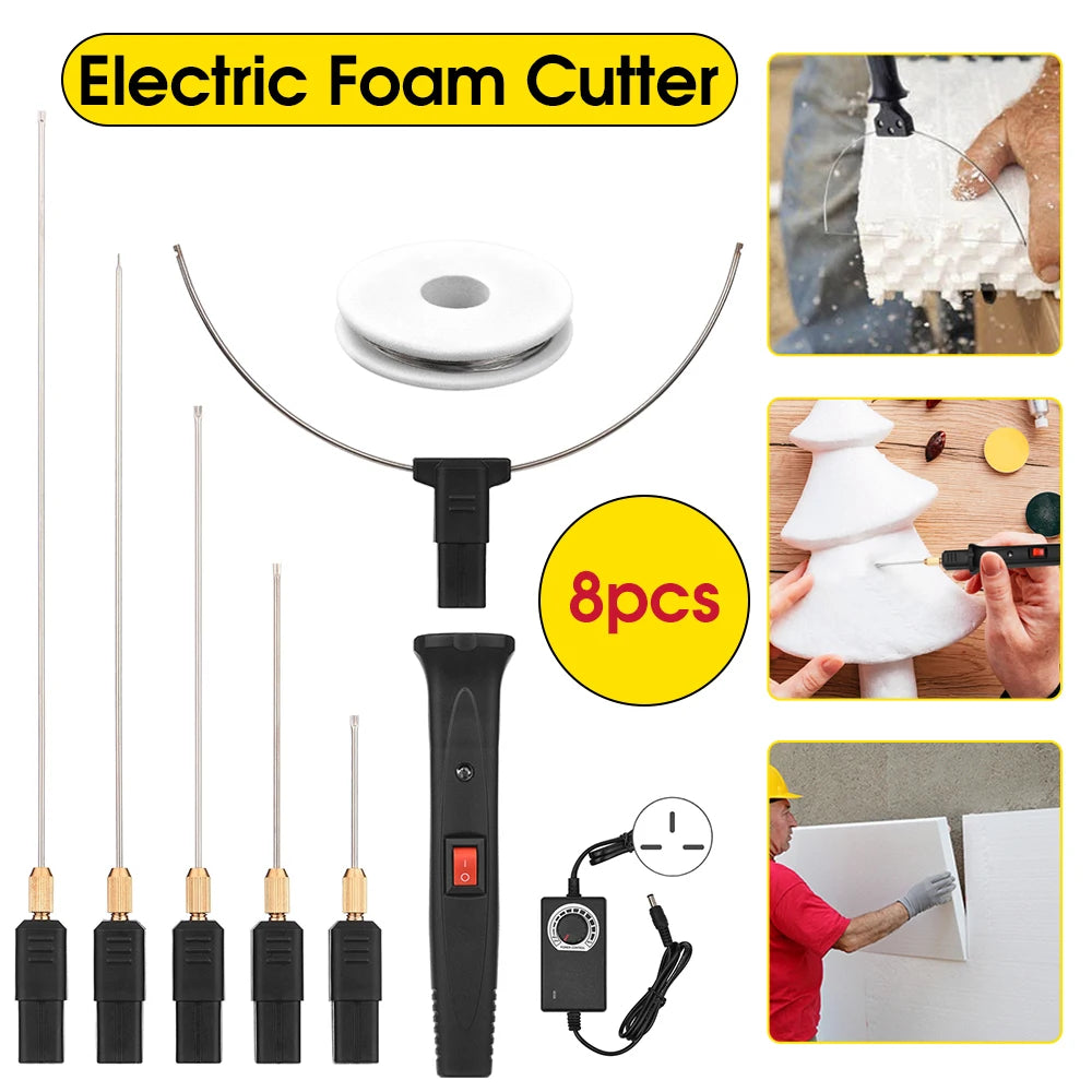 24W Electric Foam Cutter Kit 0-300℃ Adjustable Temperature Foam Cutting Pen Hot Wire Cutter Styrofoam Cutting Tool Engraver