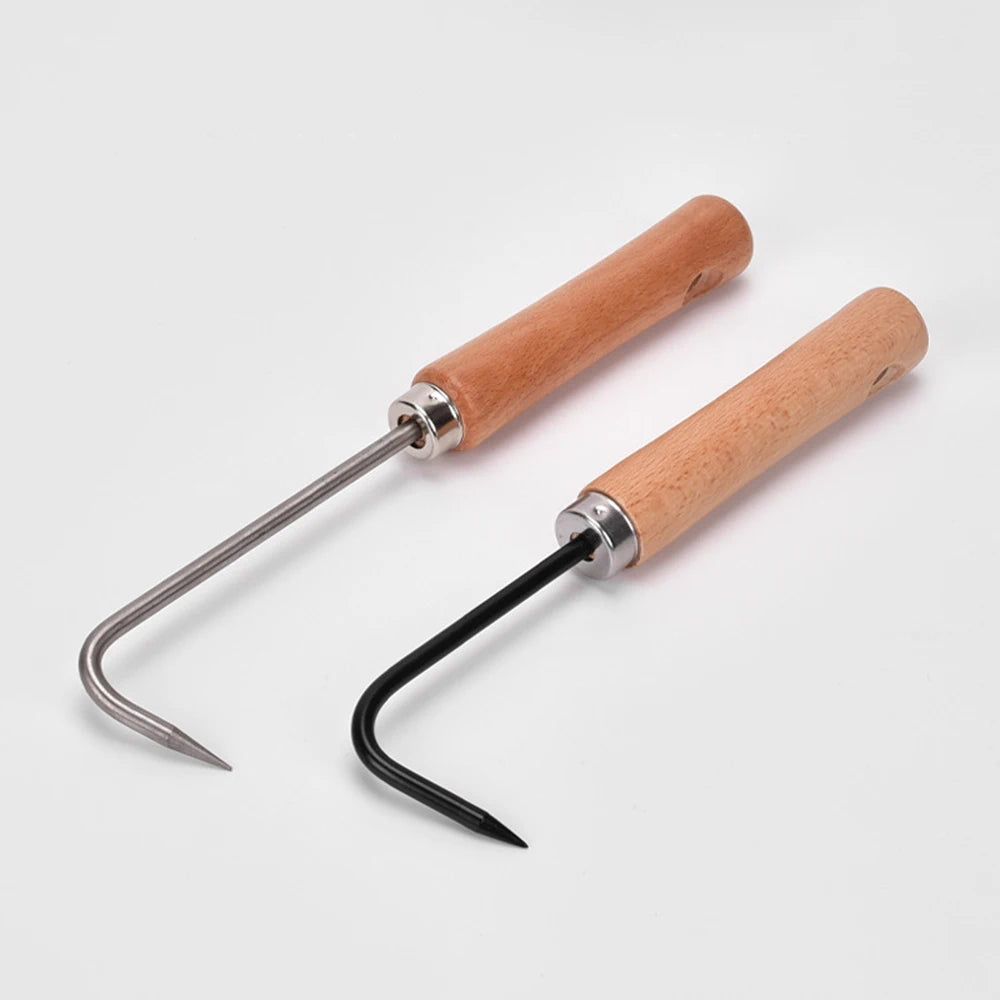 1PC Black Stainless Steel Hook Single Claw Root Hook Loosening Tool Root Hook Gardening Tool Potted Bonsai Maintenance