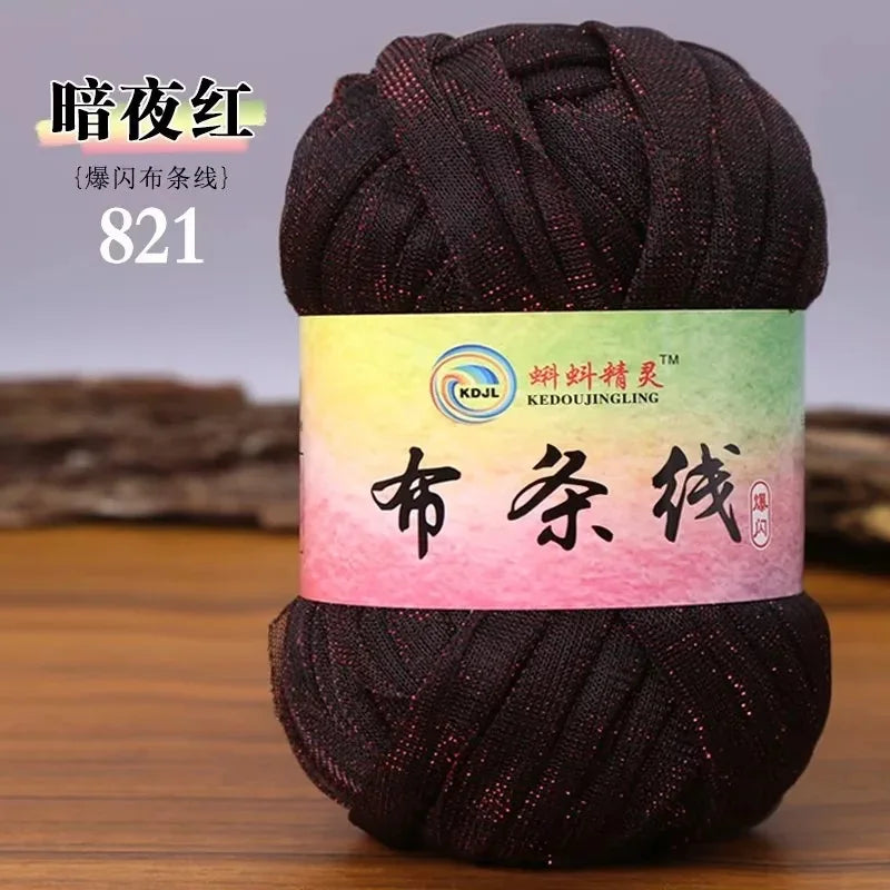 Colorful Sparkling Metallic Knitting Yarn 50g 30m Crochet