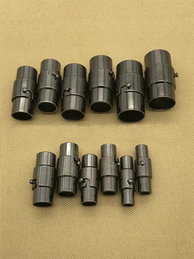 5Pcs 3/4/5/6/7/8/9/10MM Leather Cord End Cap/ Magnetic Clasp With Locking Mechanism,Connector For Bracelet Necklace Making