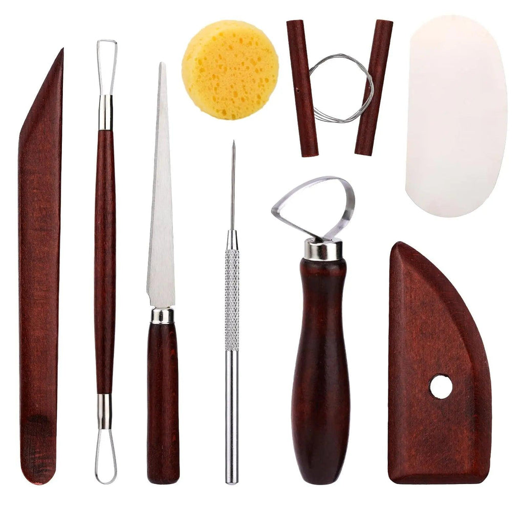 Pottery Tools Kit Clay Tools Set Ceramic Tool Kit Pottery Tools and Supplies with Clay Cutting Modeling Trimming Tools