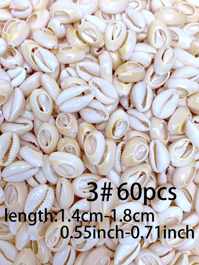 30/60/120pcs natural handmade diy with hole shell suitable for bracelet necklace earrings pendant jewelry accessories