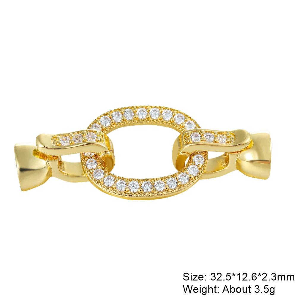 Juya 18K Gold Silver Plated Fasteners Accessories Creative Closure Lock Clasps For DIY Needlework Beads Pearls Jewelry Making