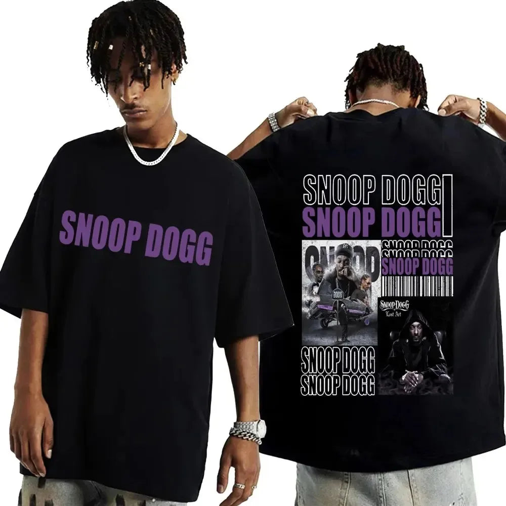 Snoop Dogg Graphic T Shirt for Men Hip Hop Fashion Oversized Streetwear Summer Style
