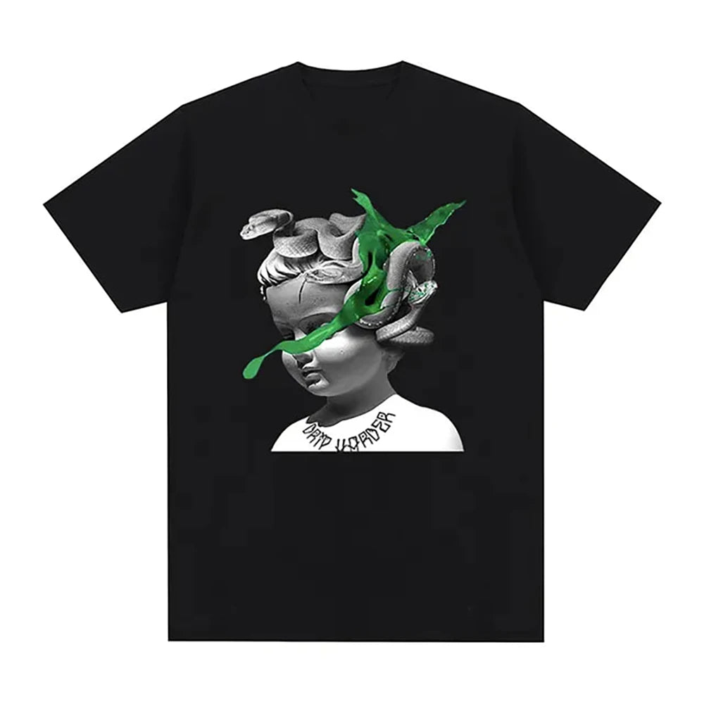 New Summer Casual Cotton T-Shirt for Men and Women Stylish Rapper Drip Fashion Tee