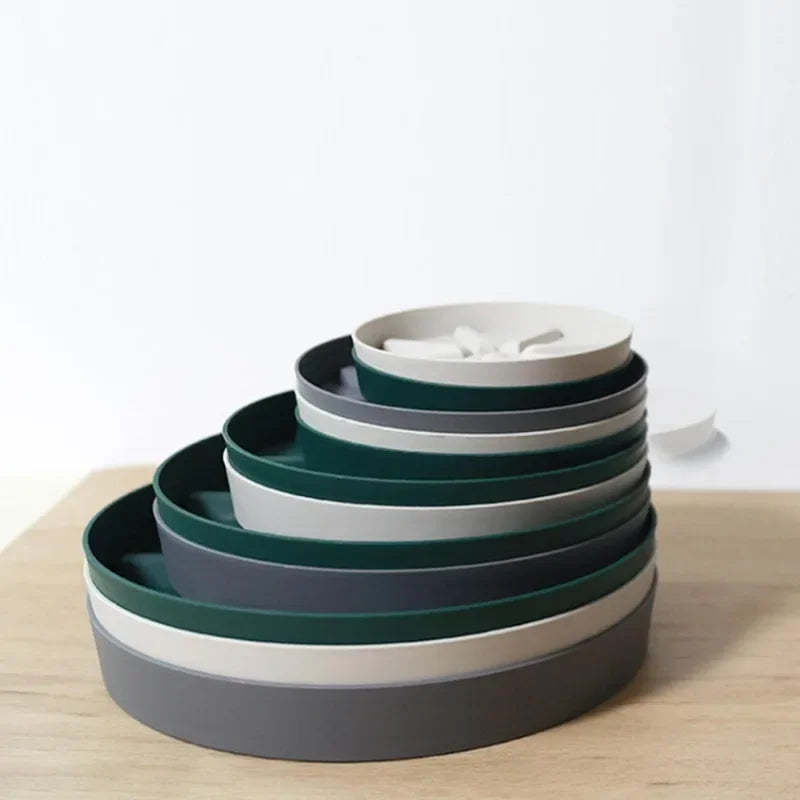 Durable Plastic Plant Saucer Round Drip Plant Trays Flower Pot Indoor Outdoor Home Garden Supplies