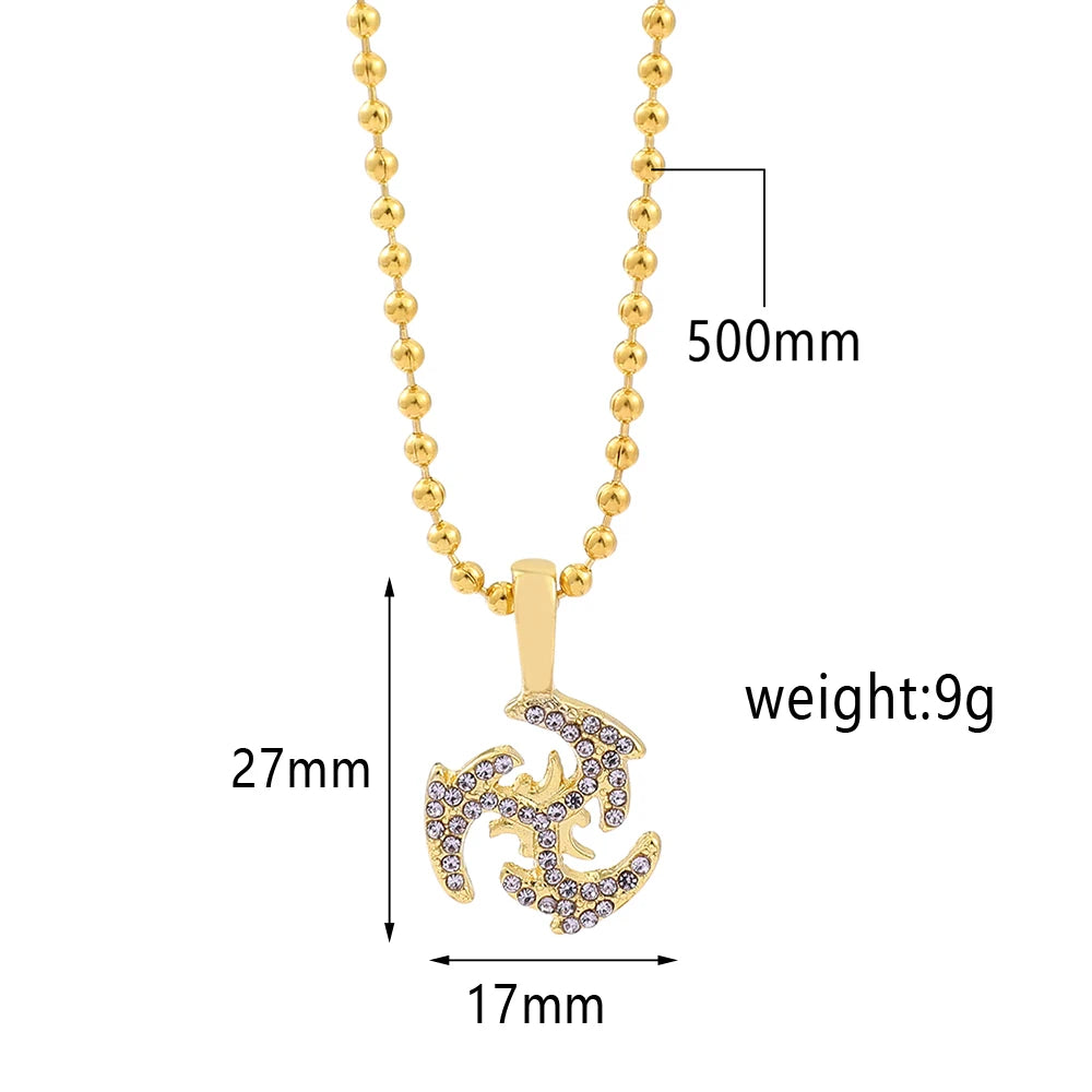 Funny Impact Gadget Necklace Accessories Pyro Hydro Anemo Eye of God Element Symbol Game Gift For Friends Fan Jewelry