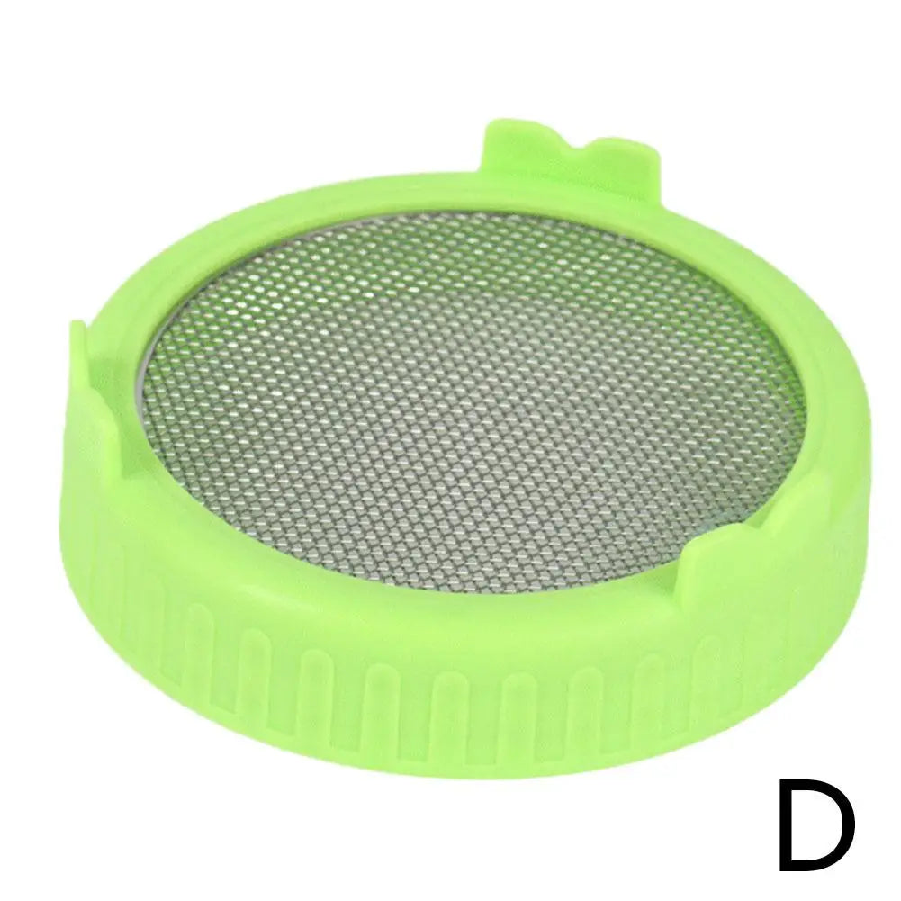 86mm Wide Mouth Sprouting Jar Plastic Bean Sprouting Cap Seedling Tray with Stainless Steel Screen Mesh Cover Sprout Maker ﻿