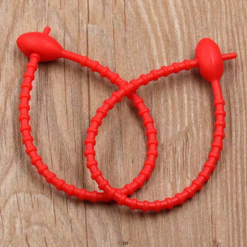 10Pcs/Lot 13 Color Silicone Reusable Bag Ties Twist Wire Fasten Cable Zip Tie Headset Data Line Universal Magic