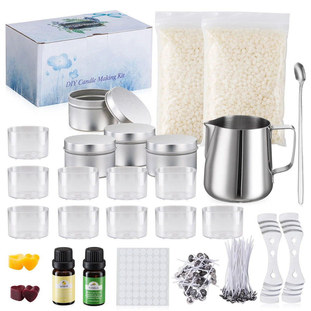 Scented Candle Making Kit with Full Candlemaking Supplies for DIY Natural Beeswax Candle Making for Kids Adult Beginner