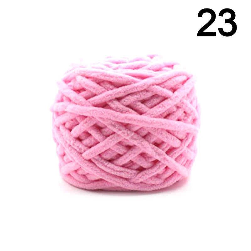 100g Chenille Knitting Chunky Yarn Soft Thick Ice Strip Line Hand Crochet Weaving Scarf Blanket Thread