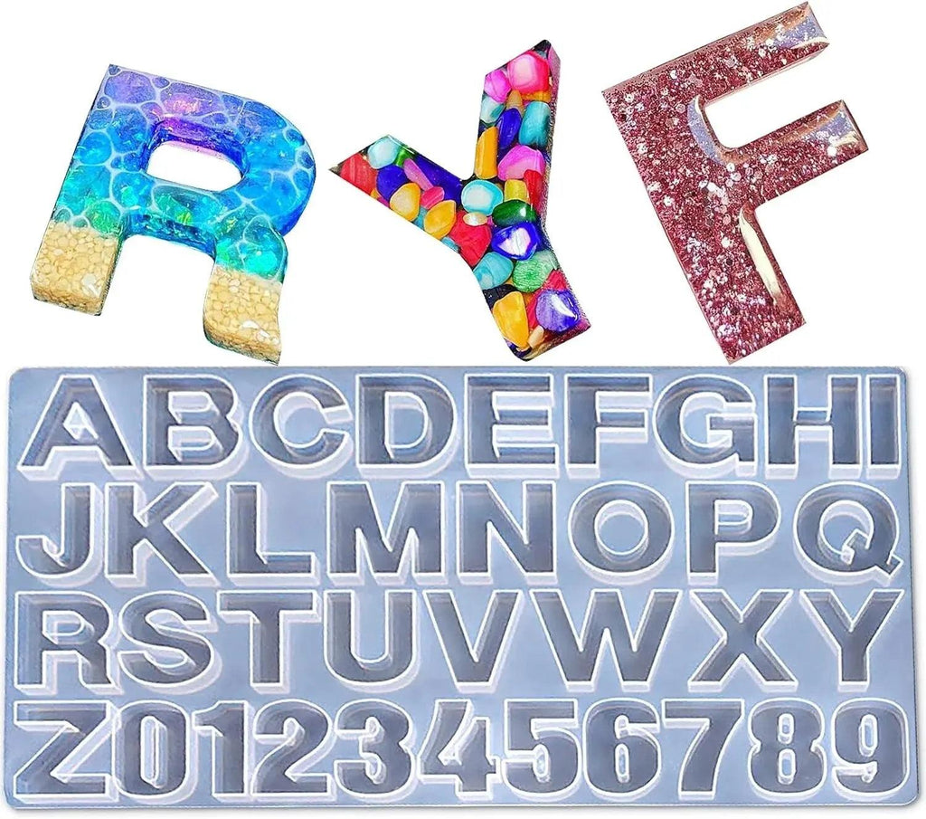 C DIY Alphabet Letter Pendant Resin Mold Crystal Epoxy Silicone Mold Keychain Multipurpose Mould