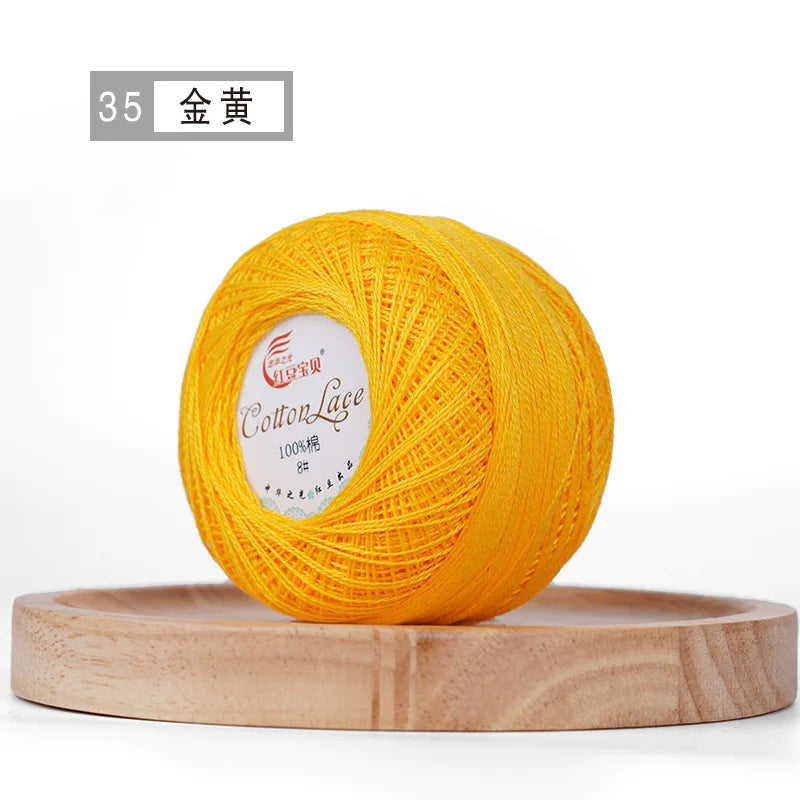100% Cotton Mercerized Crochet Yarn 45g for Knitting and Embroidery Projects