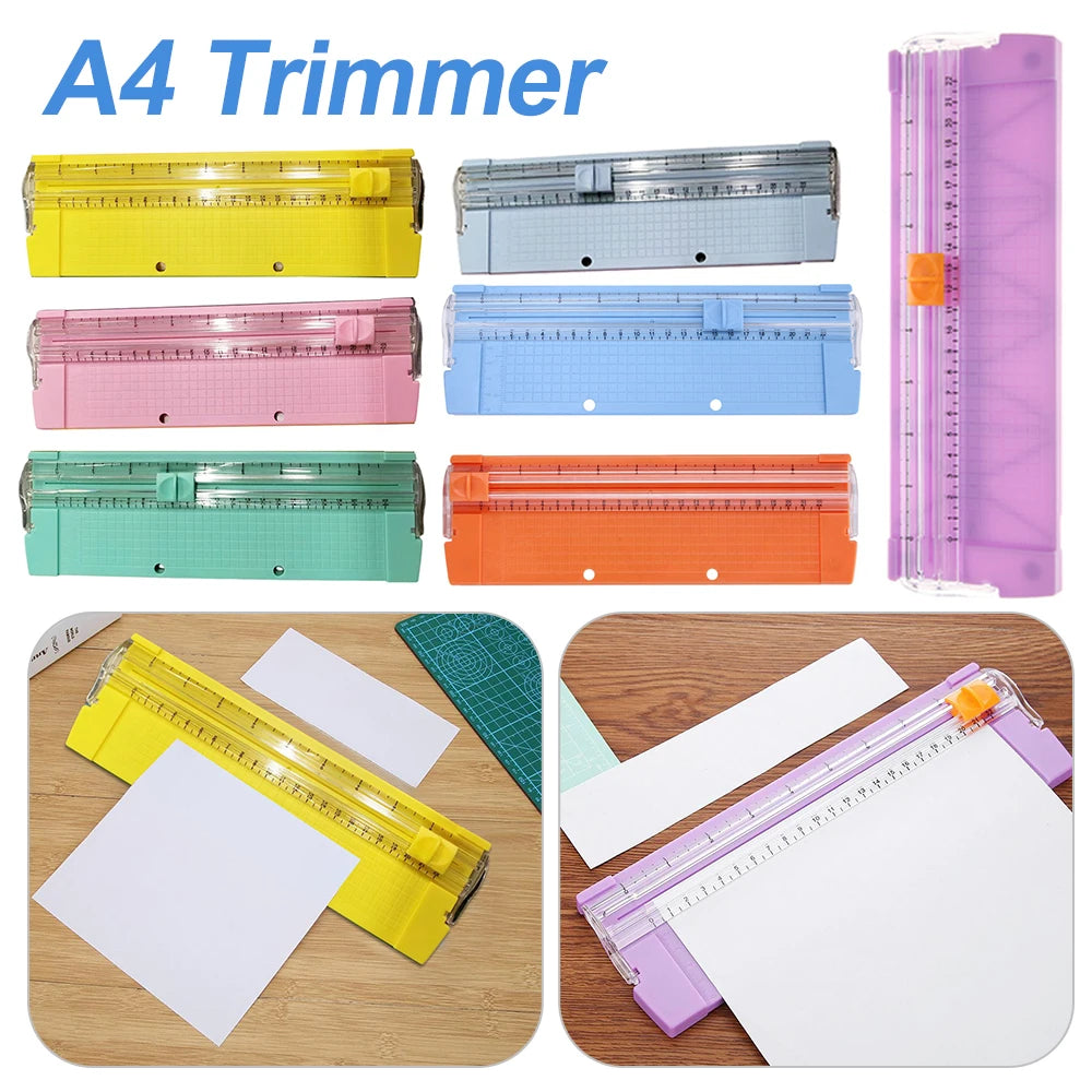 A4/A5 Paper Cutter Guillotine Art Trimmer Crafts Photo Scrapbook Cutting Machine with Pull-out Ruler DIY Office Home School Tool