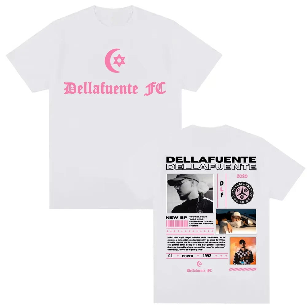 Rapper Dellafuente Tour Cover T-Shirts for Men Harajuku Fashion Trend Cool Unisex High Quality O-Neck Loose T-Shirt