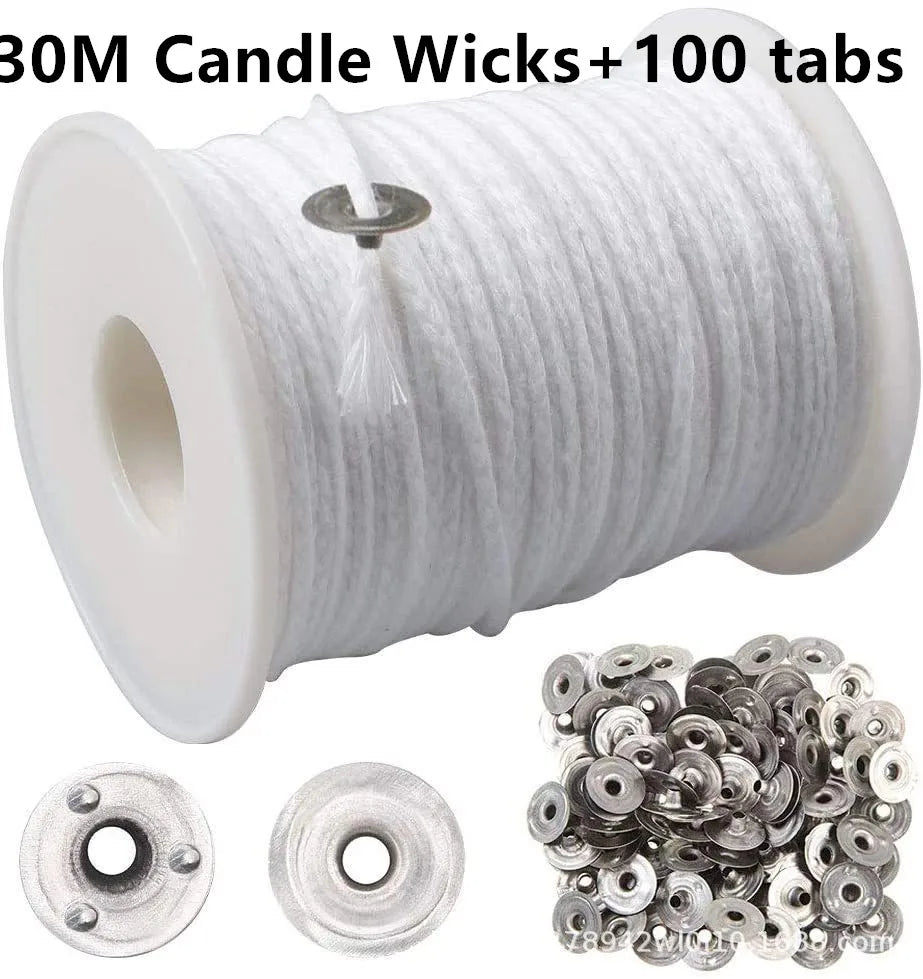 DIY Wax Core 61 M Long Cotton Woven Candle Lamp Wick Candle Accessories Candle Lamp Wick Candle Making Kit Candle Lamp Wick