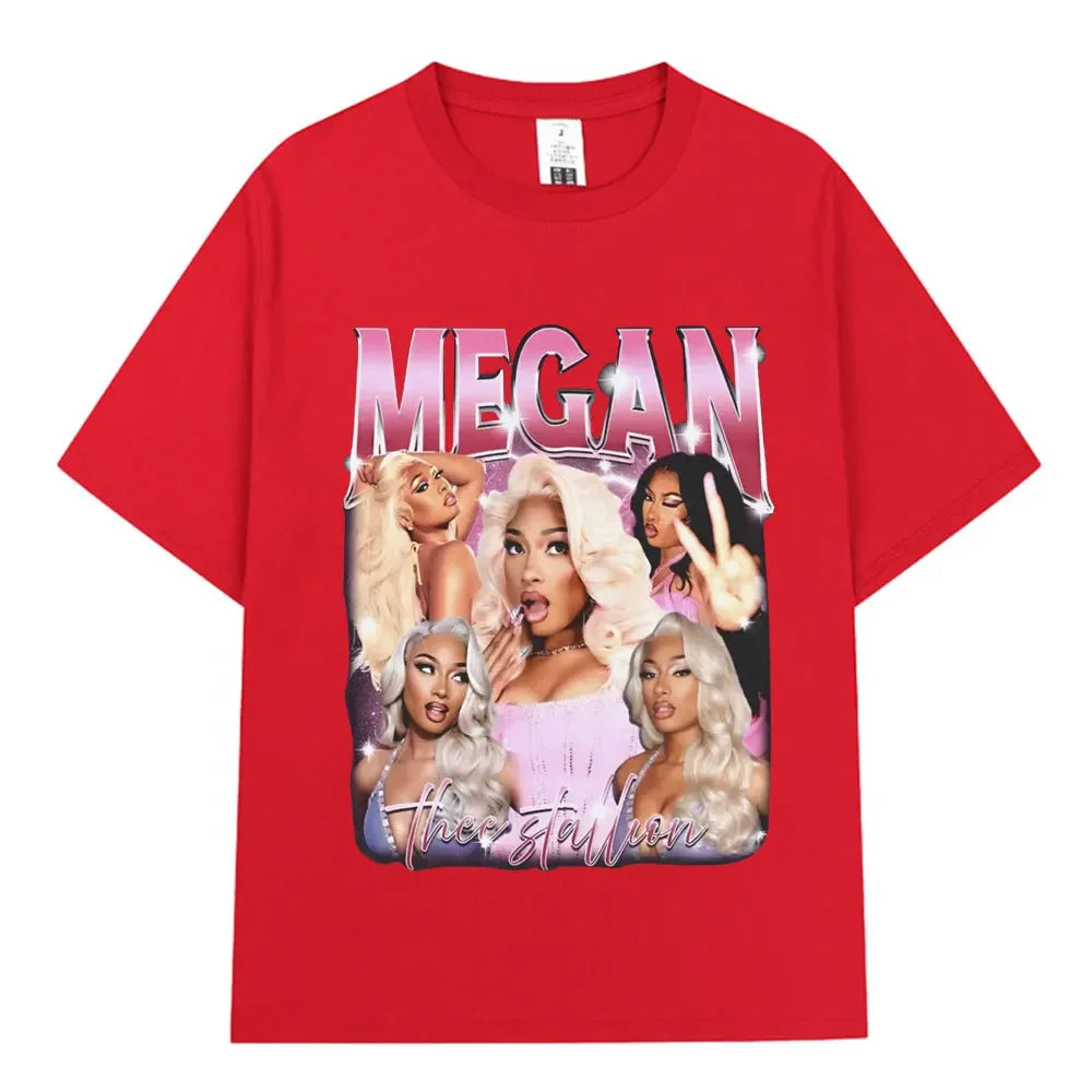 Megan Thee Stallion Hot Girl Summer Tour Graphic Print Cotton T Shirt for Women
