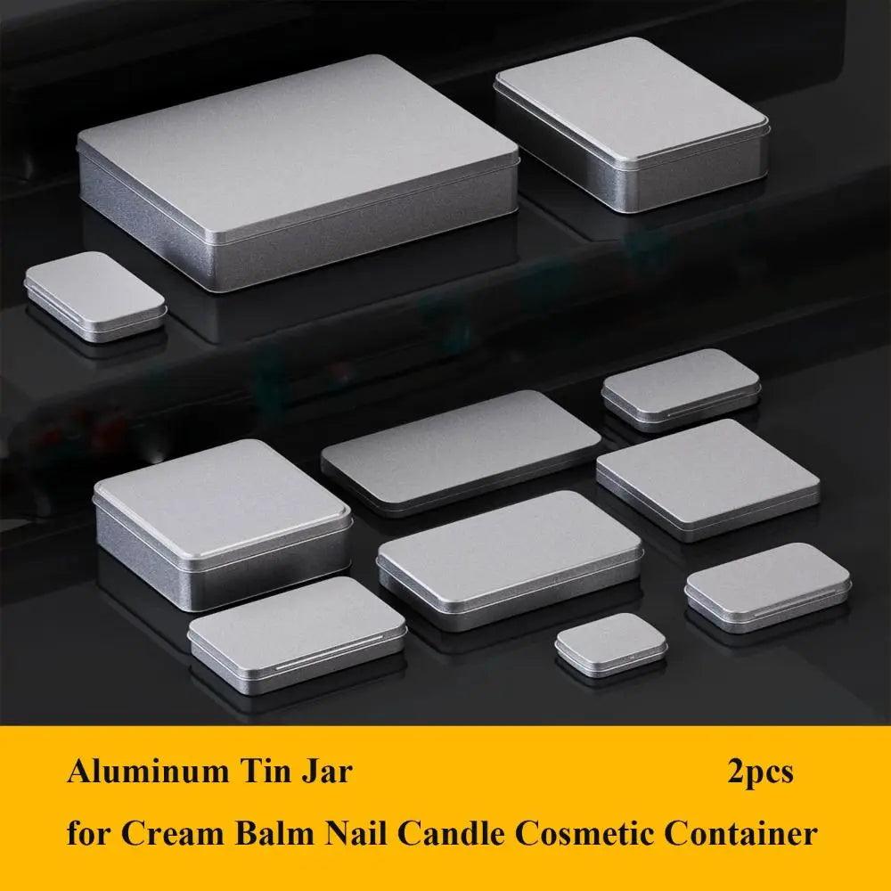 1/2pcs Aluminum Tin Jar for Cream Balm Nail Candle Cosmetic Container Refillable Bottles Tea Cans Metal Box Packaging Box - Winord
