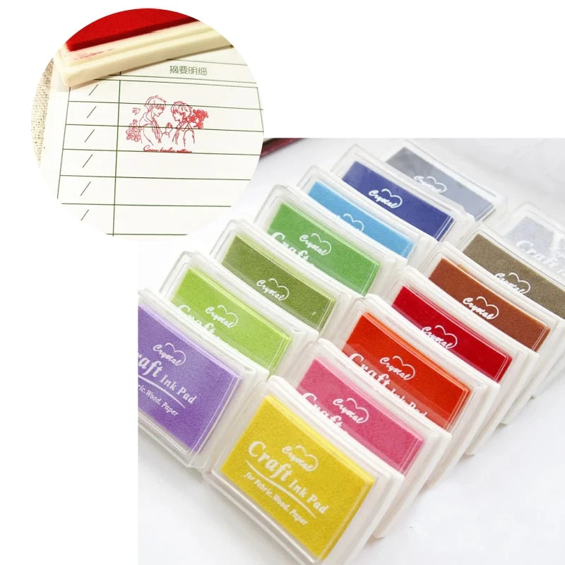 Creative Stationery Ink Clay Wholesale Concave Waist Clay Stamp Pads Stamp Companion (15 Colors)