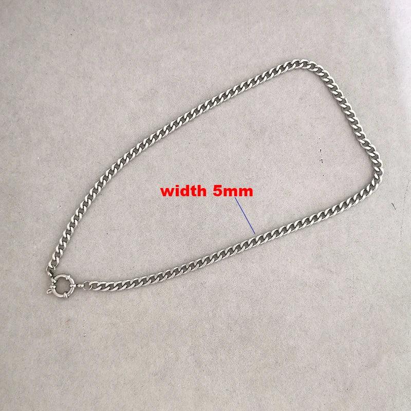Anchor Clasp Necklace Women Men Choker Stainless Steel Geometric Link Cuba Chain Basic DIY Gold Silver Color Buckle Design