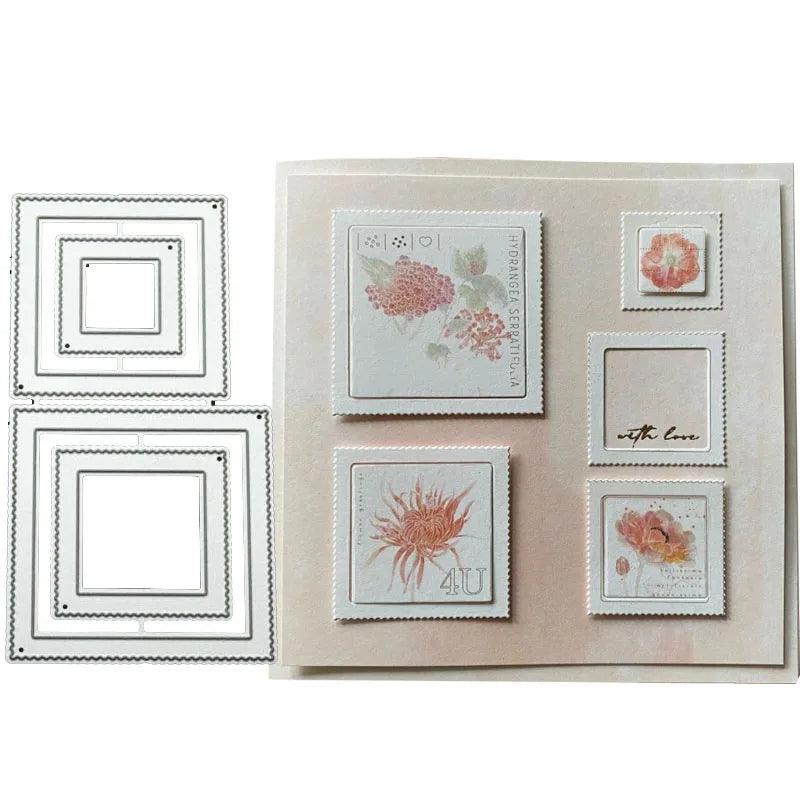 Gear Square Frame Metal Cutting Dies Scrapbooking New Arrival 2022 Die Cut Stencil Mold Embossing Album Paper Card Crafts