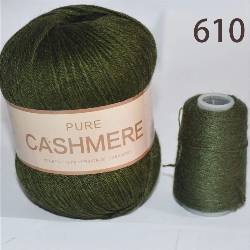 Pure Mongolian Cashmere Yarn for Crocheting 3-Ply Worsted Warm Soft Weaving Fuzzy Knitting Thread Pack of 5