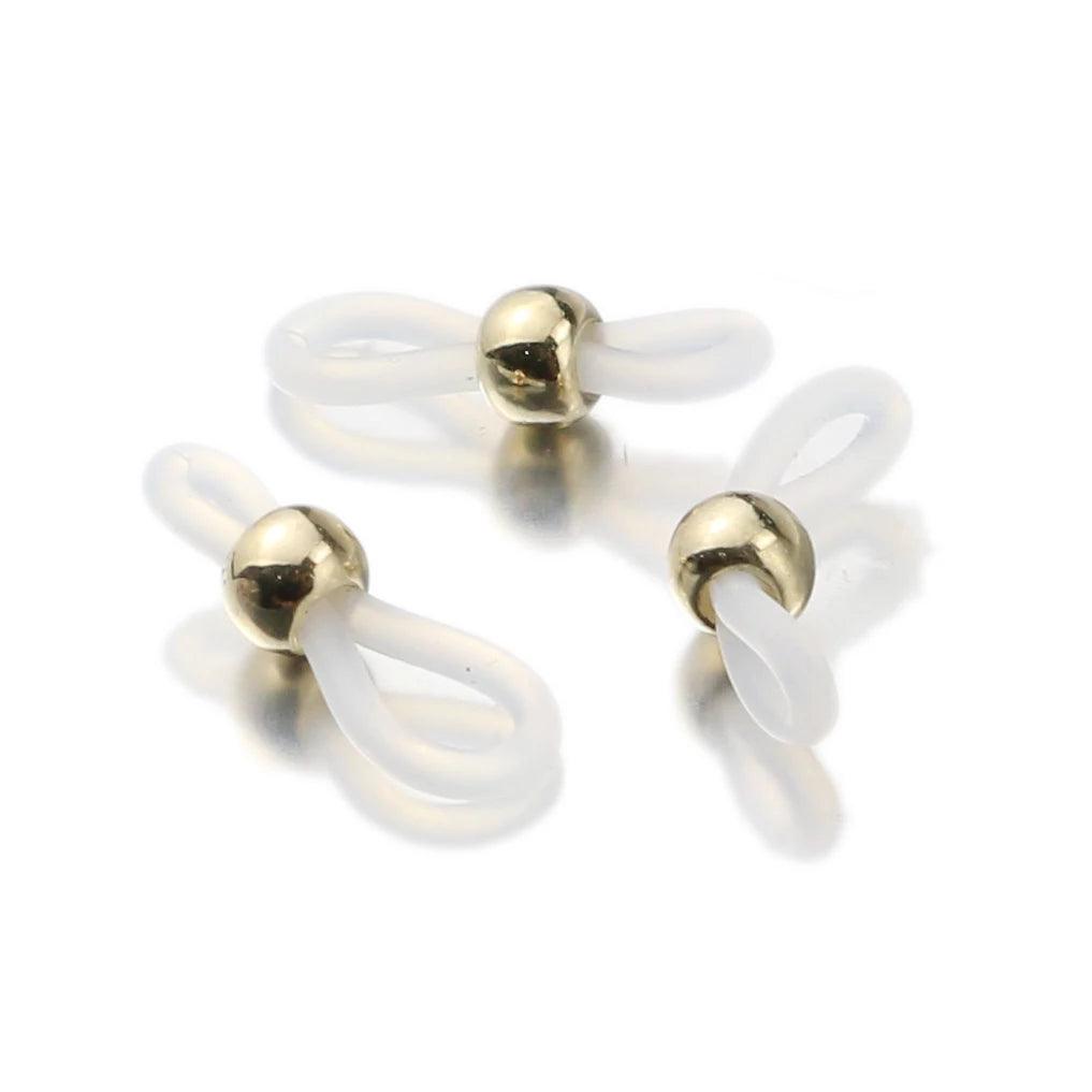 20pcs Eyeglass Chain Ends Adjustable Spring Rubber Ends Connectors for Eye Glasses Holder Necklace Chain DIY Jewelry Making