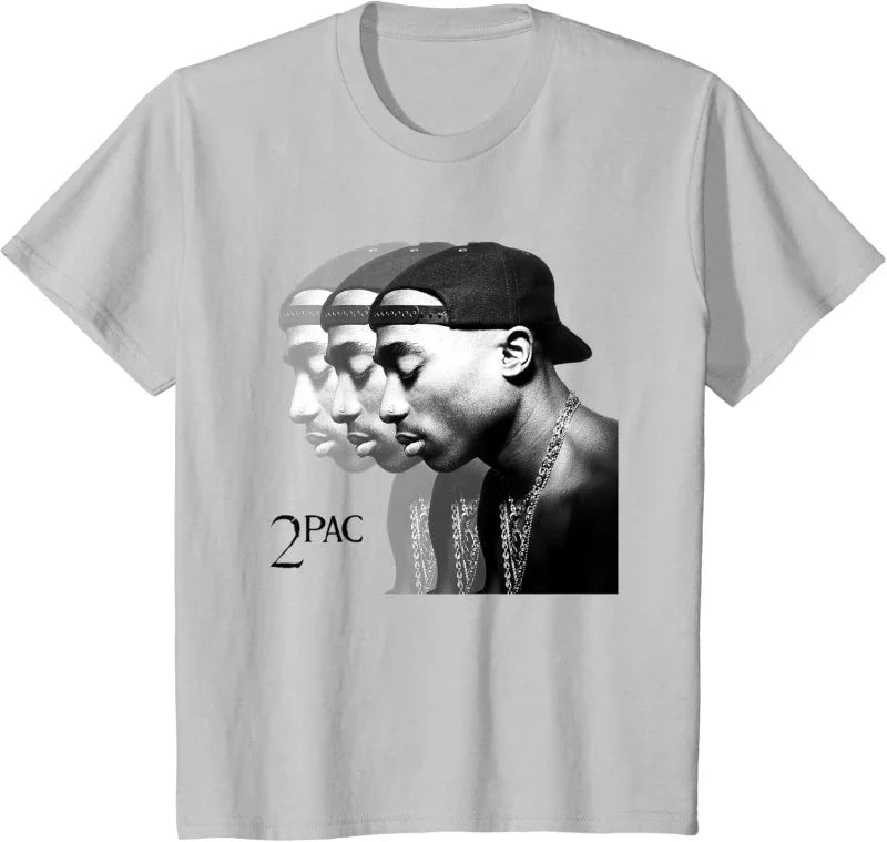 Tupac Rapper Graphic T Shirt Unisex Hip Hop Fashion Big Size Casual Short Sleeve Streetwear Classic Tee