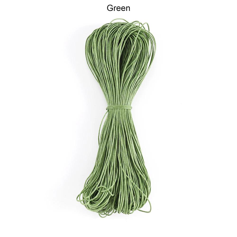 65m/Lot Waxed Cotton String Beading Cord Rope 1mm For Bracelet And Necklace Jewelry Making Weaving Supplies Accessories