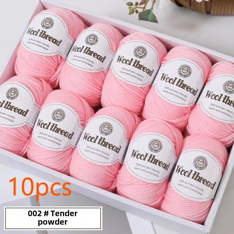 10 Pieces Australian Wool Yarn Soft and Warm Easy to Knit Sweaters Scarves DIY Knitwear