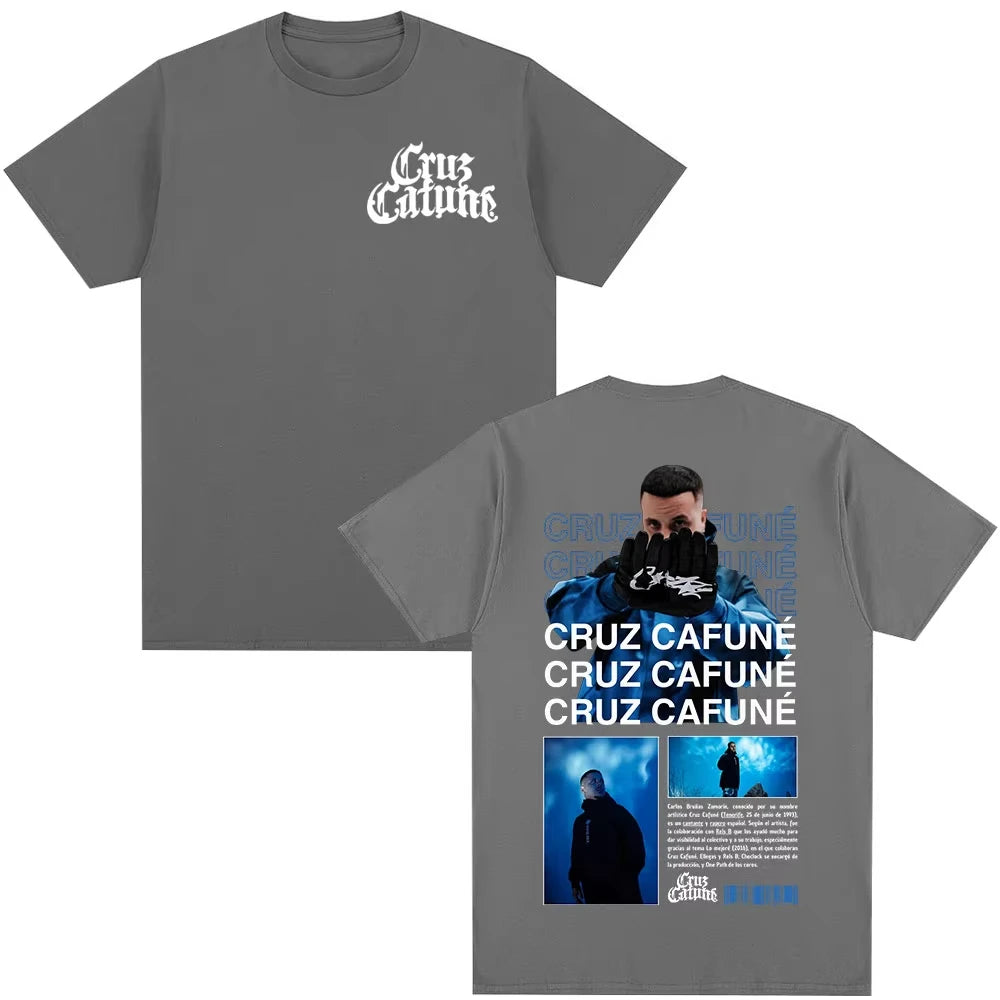 Cruz Cafune Hip Hop Album T-Shirt for Men and Women Casual Cotton Short Sleeve Streetwear Gift