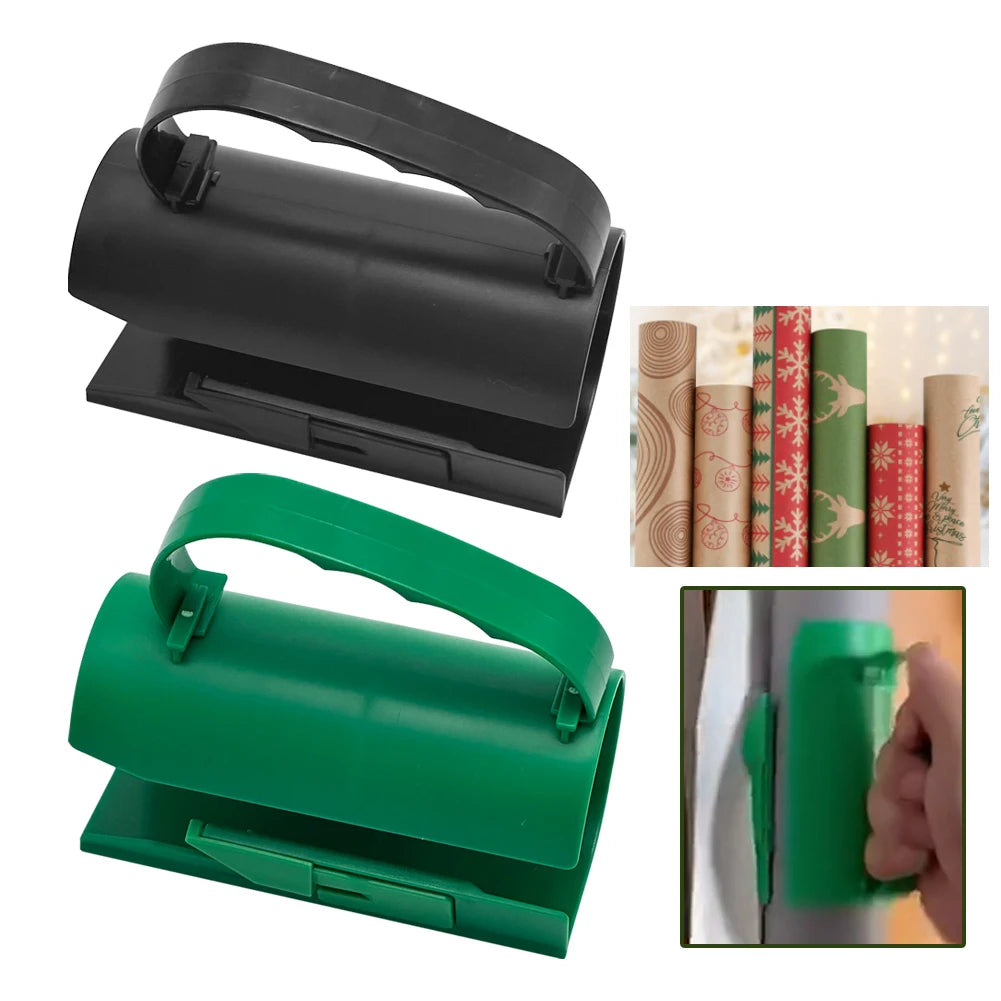 Christmas Gift Wrapping Paper Cutter With Handle Manual Sliding Paper Roll Cutter Paper Craft Knife Roll Sliding Line Trimmer