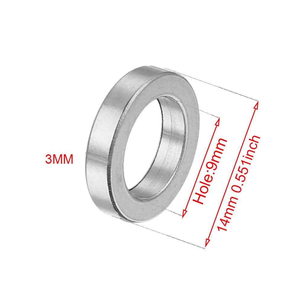 10pcs Stainless Steel Flat Round Spacers Bead Disc Big Hole Loose Beads for DIY Bracelet Necklace Craft Jewelry Making Supplies