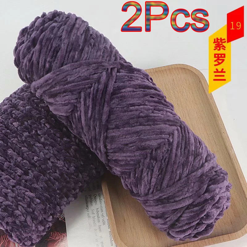 Chenille Velvet Yarn 100 Percent Polyester Amigurumi