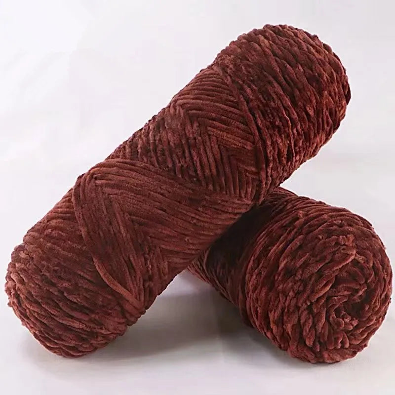 DIY Soft Chenille Yarn for Knitting and Crochet 100g 130M Polyester Velvet Amigurumi Dolphin Baby Plush