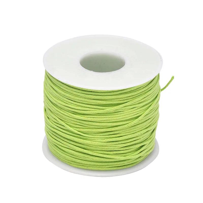24-70m 1mm Waxed Cotton Cord For Beading Craft DIY Bracelet Necklace Braided String Thread Jewelry Findings Making HK042