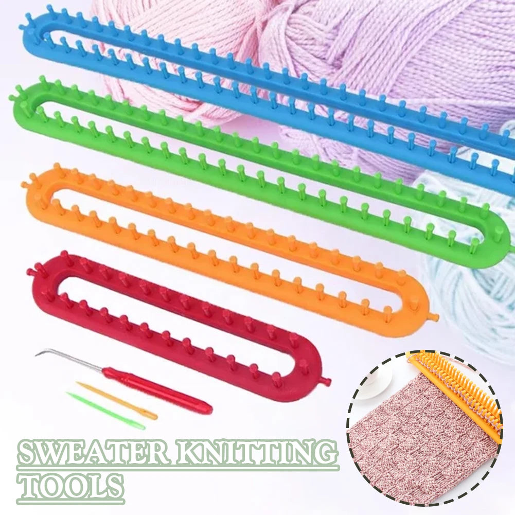 Rectangle Round Knitting Loom Weaving Scarf Sweater Hat Shawl Stitching Knitting Machine DIY Handmade Craft Braiding Tool