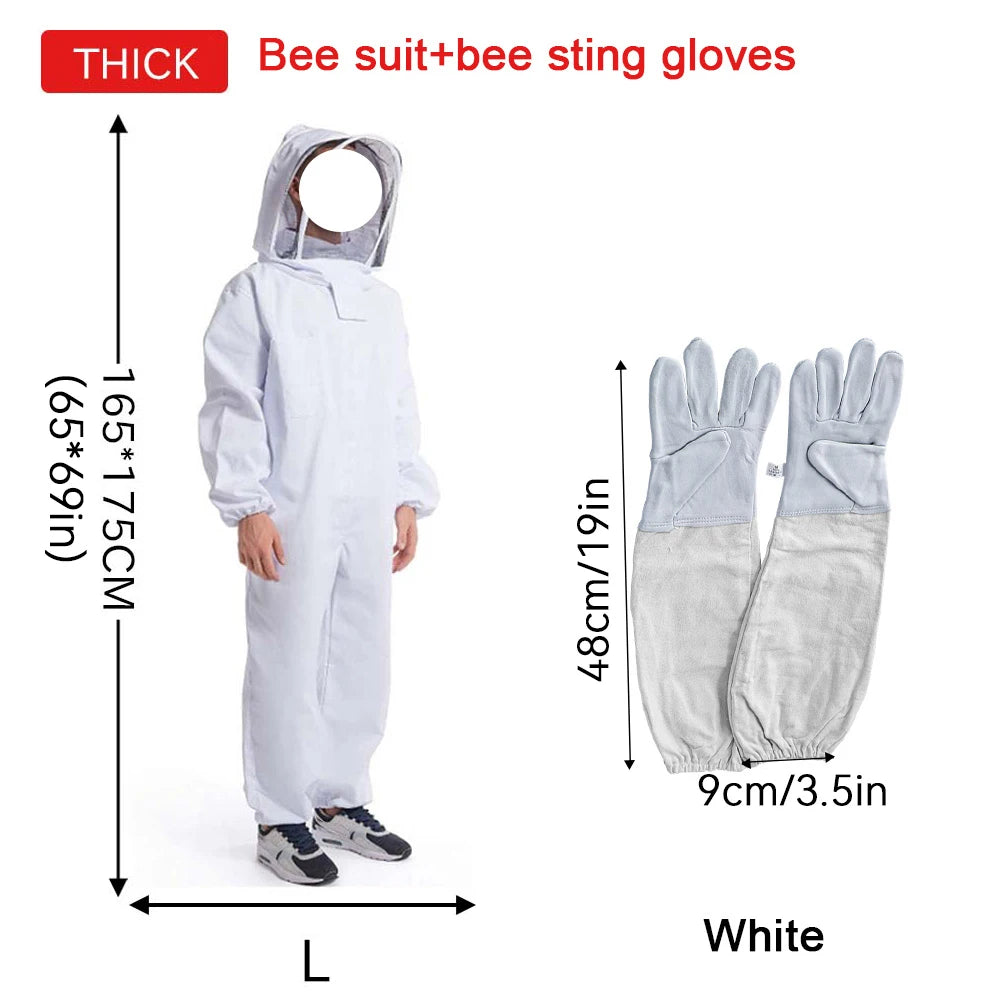 Full Body Beekeeping Clothes Professional Beekeepers Clothes Protection Beekeeping Suit Safty Veil Unisex Children Protective