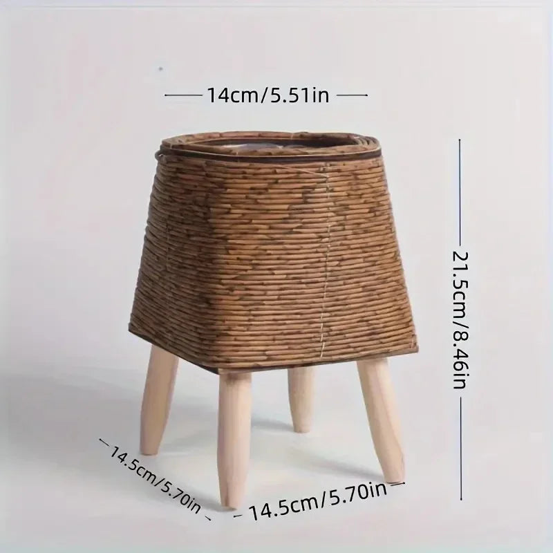 Creative Triangular Plastic Plant Stand - Perfect for Succulents & Small Plants, Desktop Flower Pot Holder