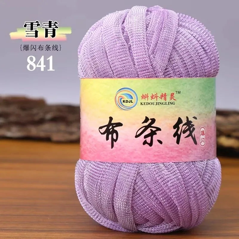 Colorful Sparkling Metallic Knitting Yarn 50g 30m Crochet