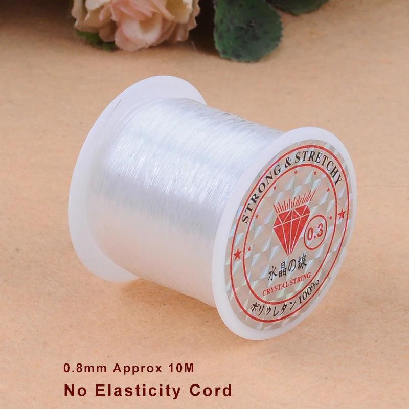 0.2-0.8mm 1Roll DIY Beaded Transparent Nylon Manual Cord Crystal Rope No Elasticity Line For Bracelet Making Fishing Line Supply