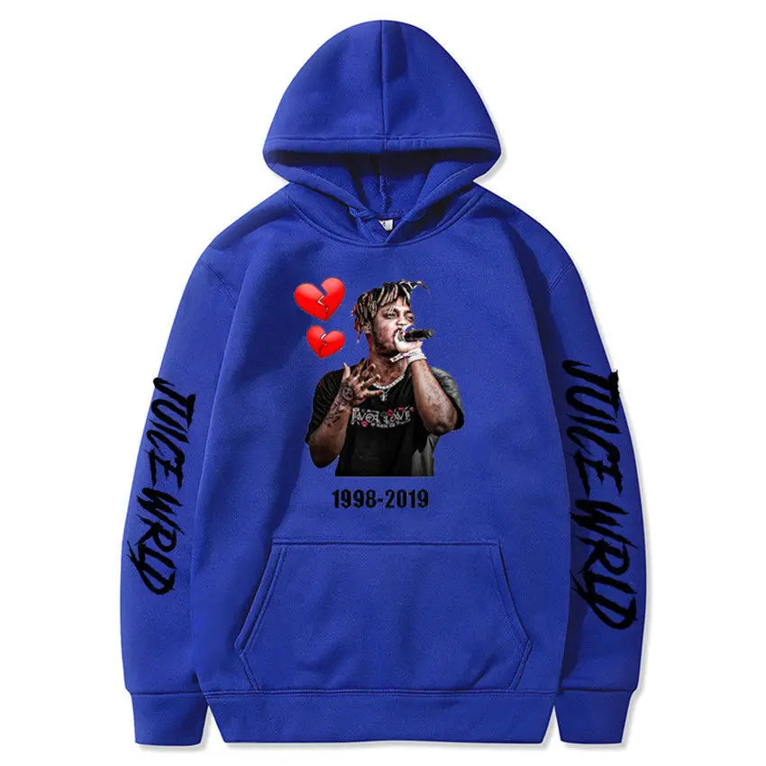 Rapper Juice Wrld 999 Letter Printed Hoodie Y2k Women's Casual Fashion Sportswear Autumn/Winter Hoodie Men's Women's Clothing