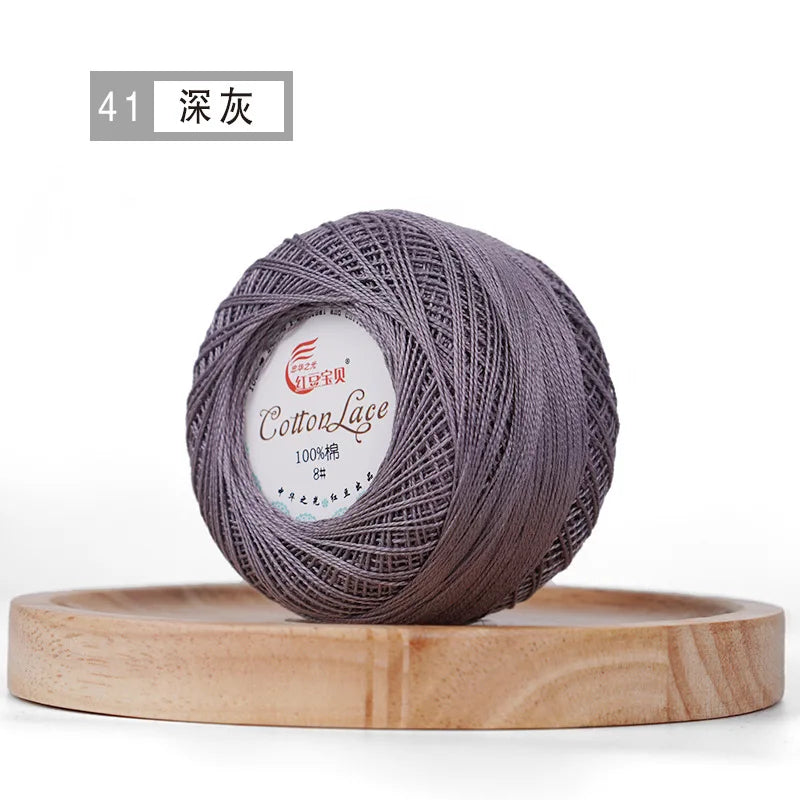 100% Cotton Mercerized Crochet Yarn 45g for Knitting and Embroidery Projects